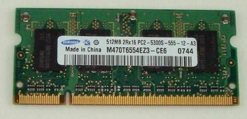 Mémoria RAM para Notebook 512Mbps